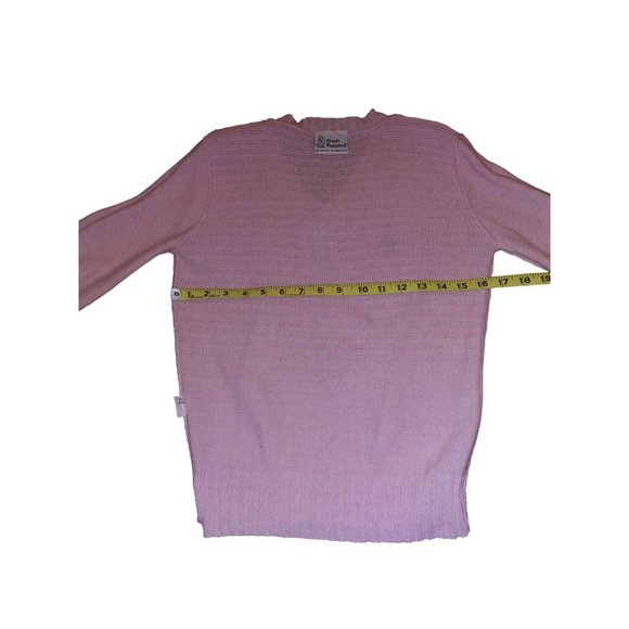 Hush Puppies Pink V Neck Knitted Sweater Long Sleeve Size Small Women's - Picture 9 of 11
